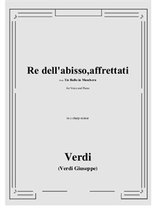 Ein Maskenball: Re dell'abisso, affrettati (c sharp minor) by Giuseppe Verdi