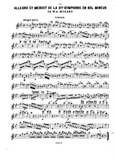 Fragmente: Teile I, III, für Violine, Cello und Klavier – Violinstimme by Wolfgang Amadeus Mozart