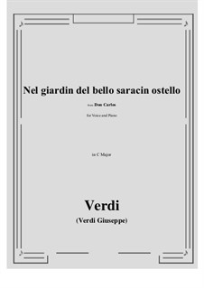 Don Carlos: Nel giardin del bello saracin ostello (C Major) by Giuseppe Verdi