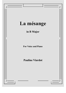 La mésange: B Major by Pauline Viardot