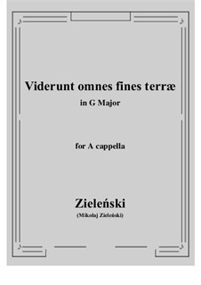 Viderunt omnes fines terrae: G Major by Mikolaj Zieleñski