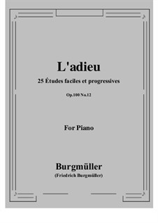 Nr.12 Abschied: Für Klavier by Johann Friedrich Burgmüller