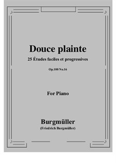 Nr.16 Klagenlied: Für Klavier by Johann Friedrich Burgmüller