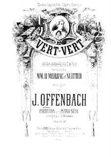 Vert-vert: Für Klavier by Jacques Offenbach
