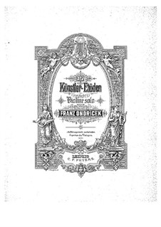 Fünfzehn Kunstler-Etüden für Violine: Fünfzehn Kunstler-Etüden für Violine by František Ondříček