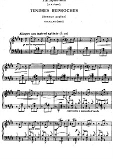 Achtzehn Stücke für Klavier, TH 151 Op.72: No.3 Tender reproaches by Pjotr Tschaikowski