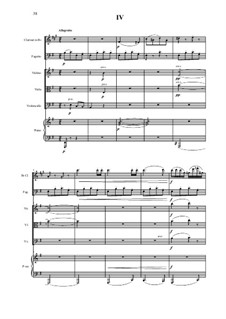 Секстет No.2 для кларнета, фагота, скрипки, альта, виолончели и фортепиано в 5 частях: Часть 4 by Vladimir Polionny