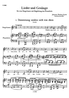 Lieder und Gesänge, Op.59: Vollsammlung by Johannes Brahms