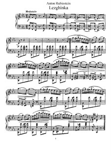 Der Dämon: Lezghinka, for piano by Anton Rubinstein