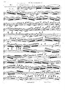 Streichquintett Nr.11 in B-Dur, Op.33: Violinstimme I by Georges Onslow