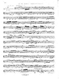 Streichquintett Nr.12 in a-Moll, Op.34: Bratsche II (oder Cello I) Stimme by Georges Onslow