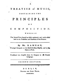 Traité de l'harmonie réduite à ses principes naturels: English language by Jean-Philippe Rameau