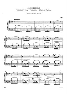 Fischerlied: Für Klavier by Mily Balakirev