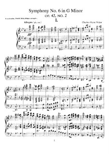 Sinfonie für Orgel Nr.6, Op.42: Für einen Interpreten by Charles-Marie Widor