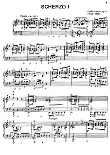Zwei Scherzo, Op.4: Für Klavier by Zdeněk Fibich