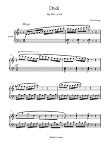 Practical Method for Beginners on the Pianoforte, Op.599: No.61 Study by Carl Czerny