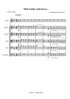 Mein Genius, mein Engel, mein Freund, TH 89: For voice and chamber orchestra by Pjotr Tschaikowski