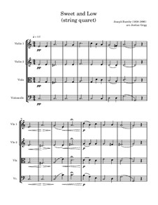 Sweet and Low: Für Streichquartett by Joseph Barnby