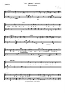 Mia speranza adorata, K.416: For voice and string orchestra by Wolfgang Amadeus Mozart