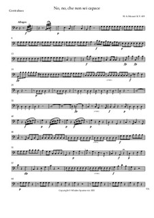 No, che non sei capace, K.419: For voice and string orchestra by Wolfgang Amadeus Mozart