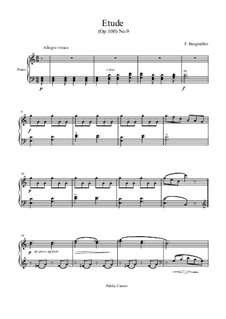 Nr.9 Die Jagd: Für Klavier by Johann Friedrich Burgmüller
