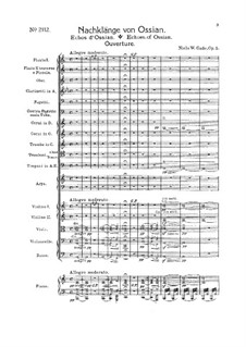 Efterklange af Ossian (Nachklänge von Ossian). Ouvertüre, Op.1: Vollpartitur by Niels Wilhelm Gade
