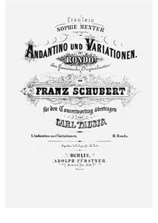 Divertissement über französische Themen, D.823: No.2 Andantino varié, for piano, Op.84 by Franz Schubert