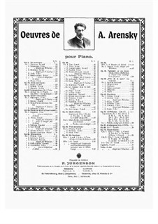 Vier Etüden, Op.41: Vollsammlung by Anton Arenski