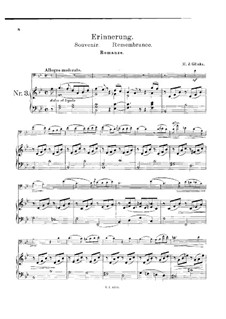 Erinnerung für Cello und Klavier: Partitur by Michail Glinka