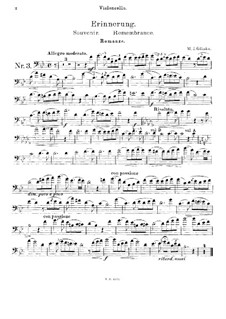 Erinnerung für Cello und Klavier: Solostimme by Michail Glinka