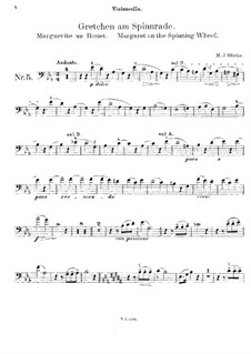 Gretchen am Spinnrade, für Cello und Klavier: Solostimme by Michail Glinka
