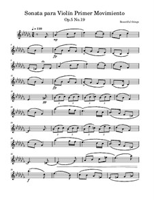 Sonata para Violín, Op.5 No.19: Primer Movimiento by Beautiful things Martínez