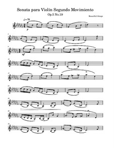Sonata para Violín, Op.5 No.19: Segundo Movimiento by Beautiful things Martínez