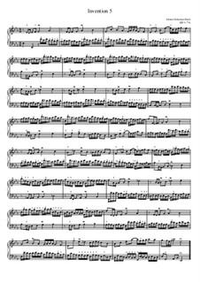 Nr.5 in Es-dur, BWV 776: Für Klavier by Johann Sebastian Bach