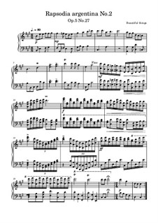 Rapsodia argentina No.2, Op.5 No.27: Rapsodia argentina No.2 by Beautiful things Martínez