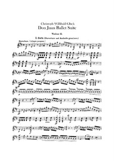 Don Juan. Ballettsuite, Wq.52: Violinstimme II by Christoph Willibald Gluck