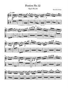 Festivo No.12 - Beautiful things, Op.5 No.34: Festivo No.12 - Beautiful things by Beautiful things Martínez