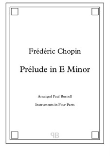Nr.4 in e-Moll: For instruments in four parts by Frédéric Chopin