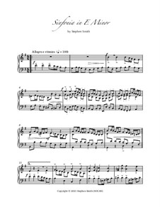 Sinfonia in E Minor: Sinfonia in E Minor by Stephen Smith