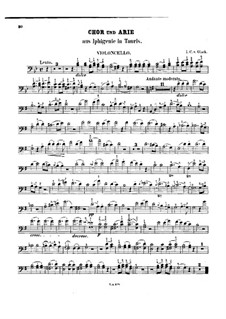 Iphigenie auf Tauris, Wq.46: Chor und Arie, für Cello und Harmonium (oder Klavier) – Solo Stimme by Christoph Willibald Gluck