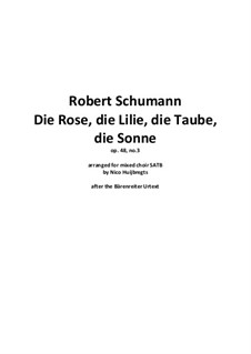 Nr.3 Die Rose, die Lilie: Singpartitur by Robert Schumann