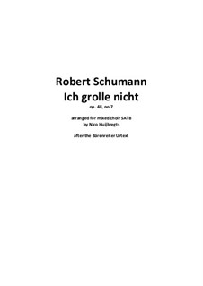 Nr.7 Ich grolle nicht: Singpartitur by Robert Schumann