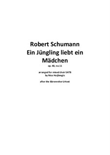 Nr.11 Ein Jüngling liebt ein Mädchen: Singpartitur by Robert Schumann