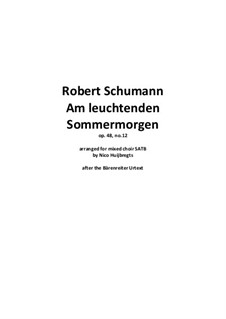 Nr.12 Am leuchtenden Sommermorgen: Singpartitur by Robert Schumann