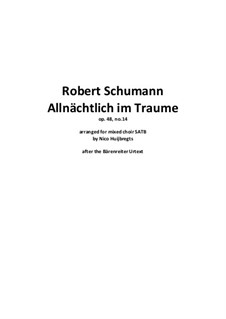 Nr.14 Allnächtlich im Traume: Singpartitur by Robert Schumann