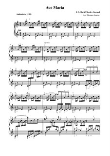 Ave Maria (Instrumental Version – One Instrument): Für Klavier by Johann Sebastian Bach, Charles Gounod