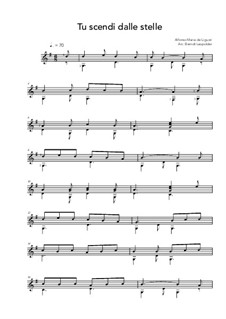 Tu scendi dalle stelle: Für Gitarre by Alphonsus Maria de Liguori