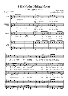 Vocal version: SSA by Franz Xaver Gruber