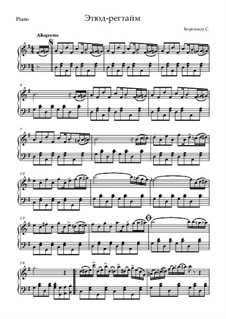 Этюд-регтайм: Для фортепиано by Sergei Koreshkov