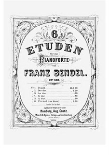 6 Etudes, Op.138: Etüde Nr.1 by Franz Bendel